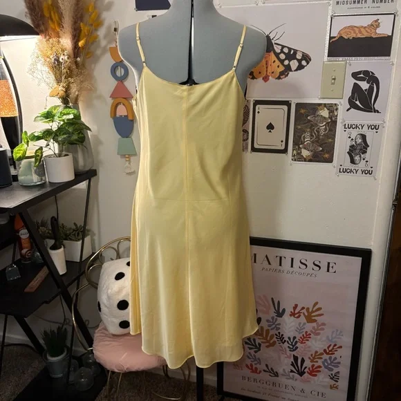 Calvin Klein Lemon Slip Dress Size 10 NWT - Picture 5 of 11